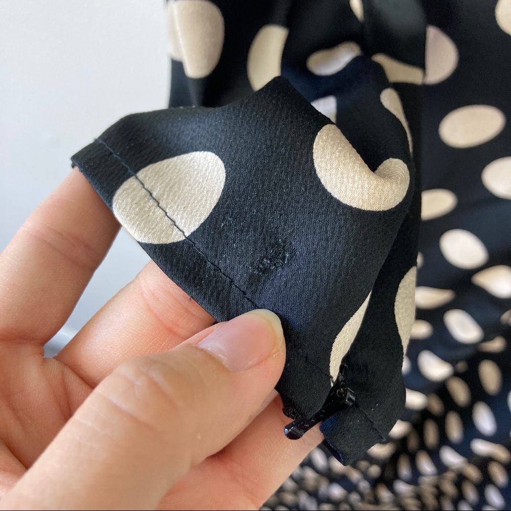 Mac Duggal Black Maxi Dress with Cream Polka Dots - Picture 9 of 14